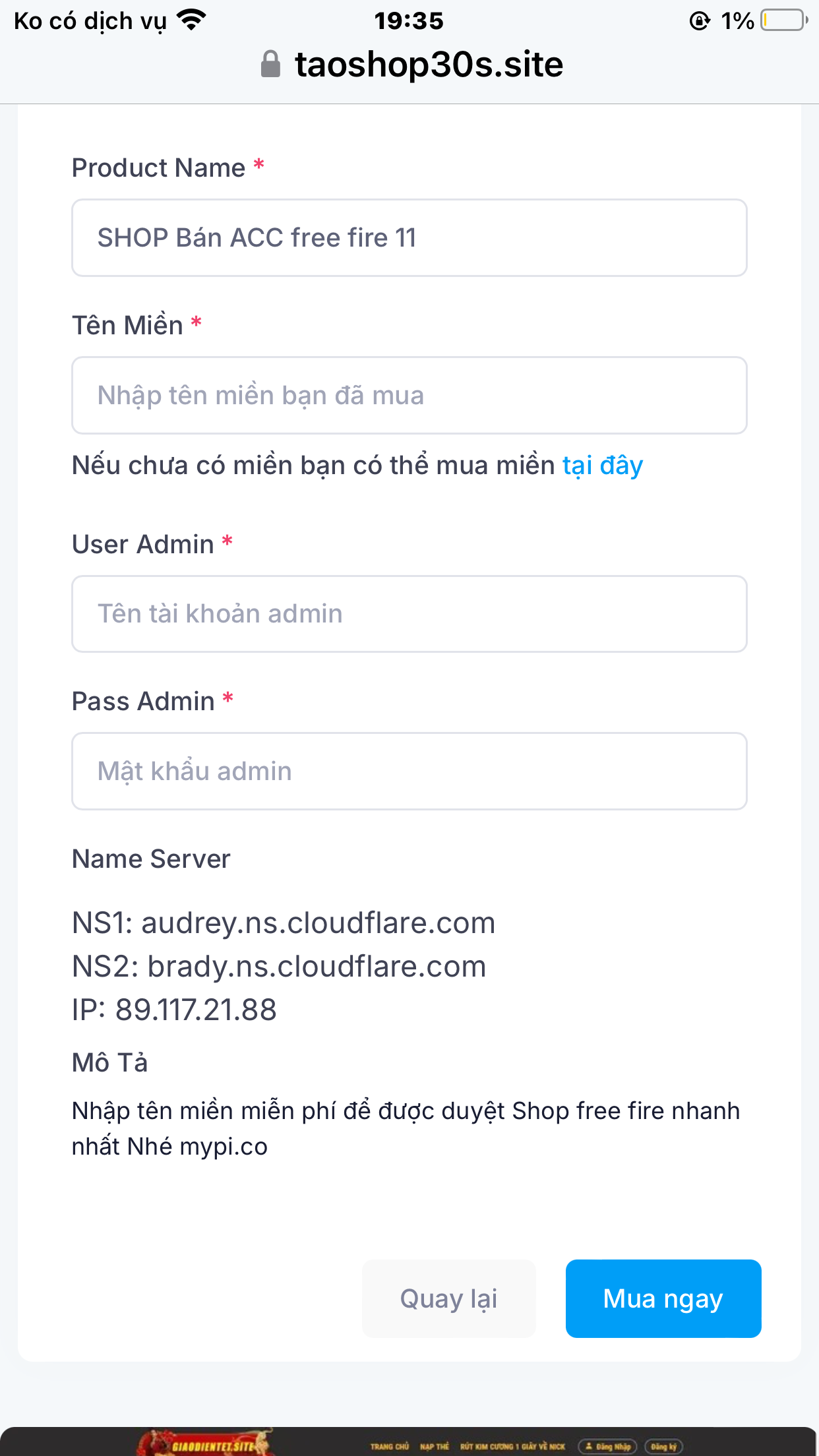 Web tạo shop có đầy đủ các chức năng giao diện đẹp
