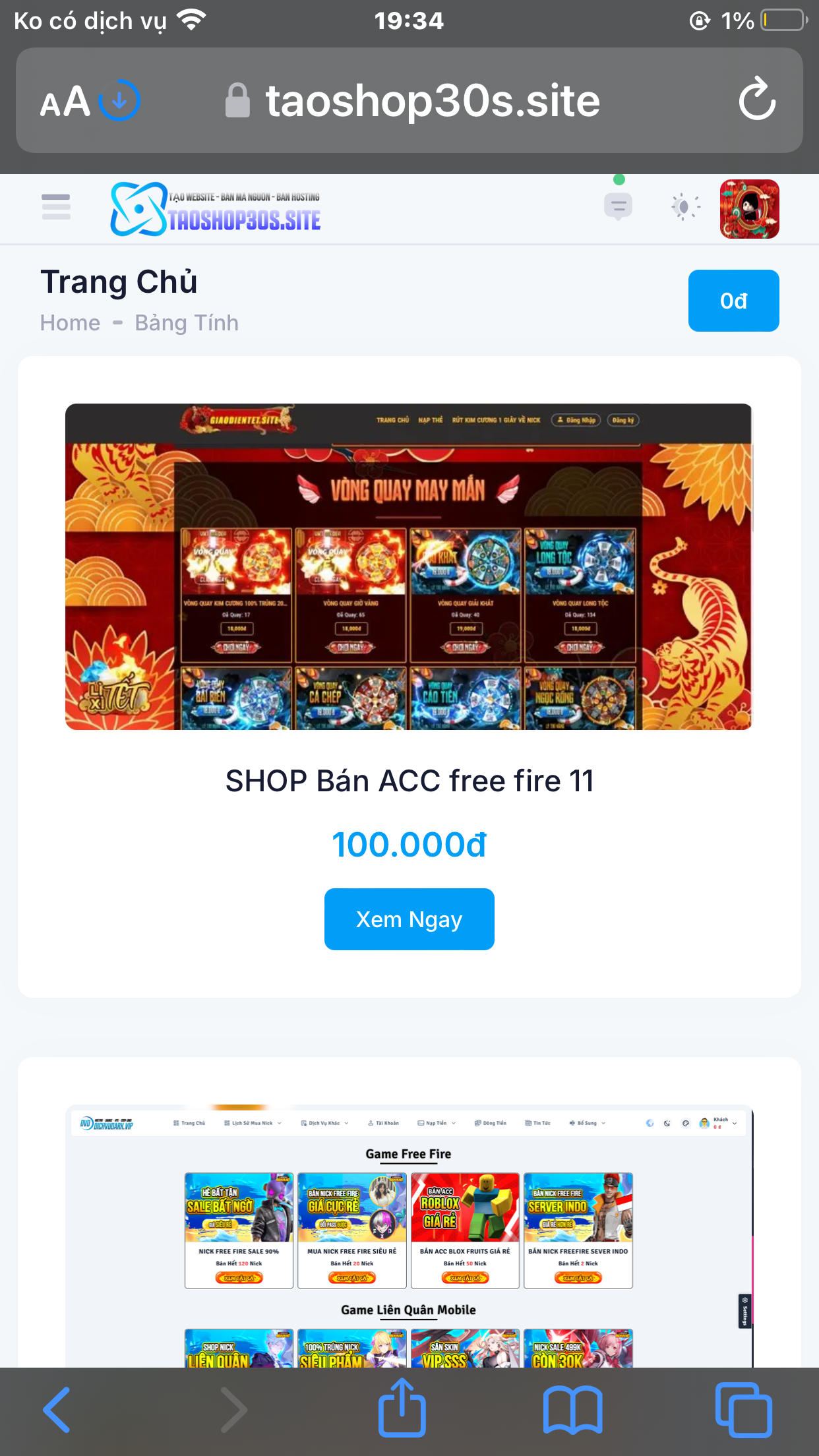 Web tạo shop có đầy đủ các chức năng giao diện đẹp