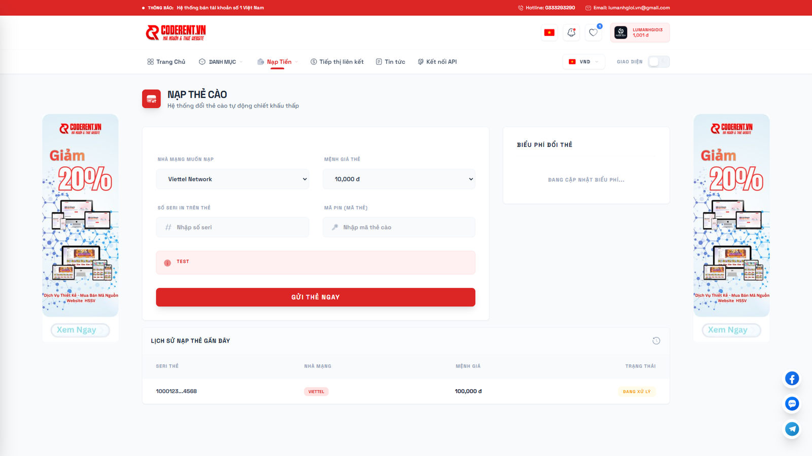 [SHOP CLONE] Shop Tài Khoản Premium - Clone Mail Via - Nguyên Liệu Ads Tự Động