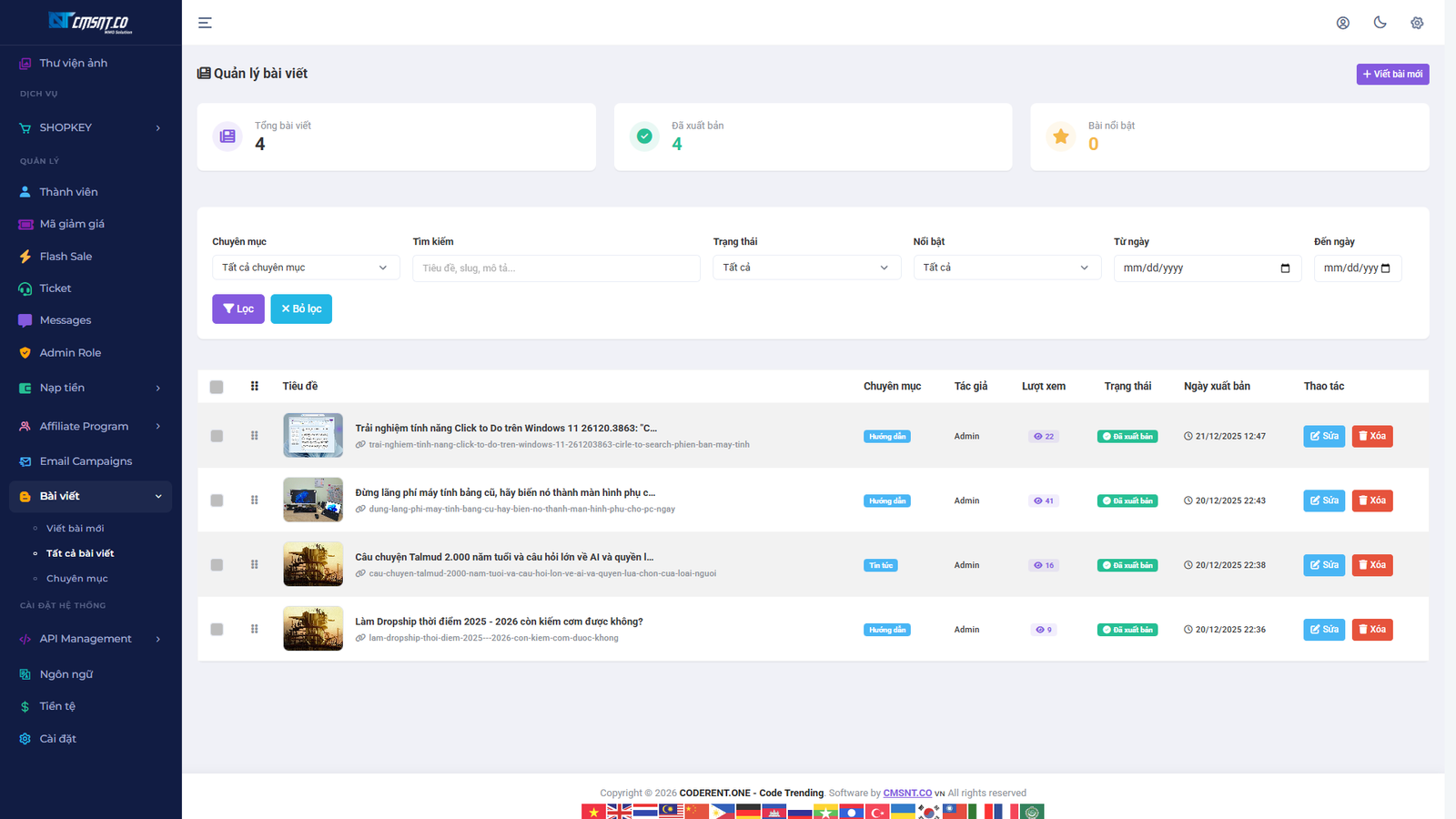 [SHOPKEY 1.2.2] Tạo website bán tài khoản Premium, bán tài khoản digital