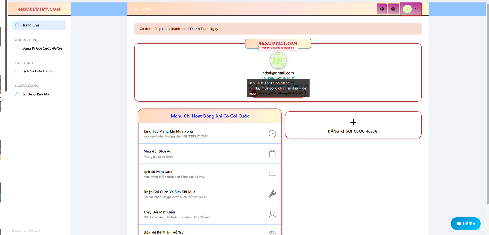 Code Web Bán 4G,VPN - Zicboard 1.9.0 Mod Màu Cam Đẹp