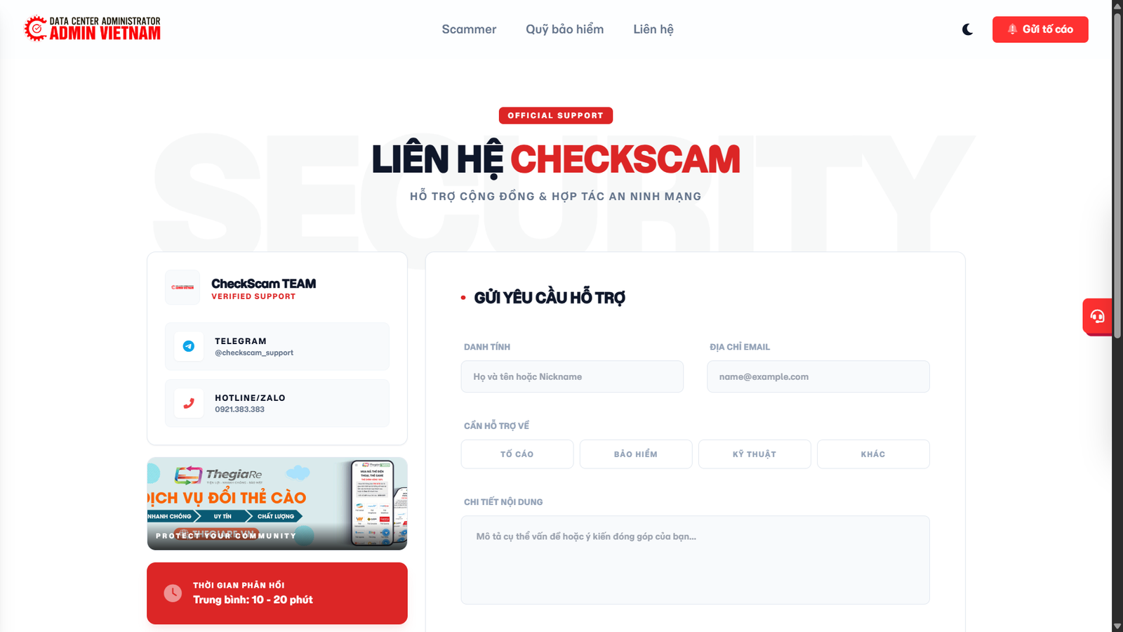 [ Mã Nguồn ] Source Code Website Checkscam Đẹp Mới Nhất