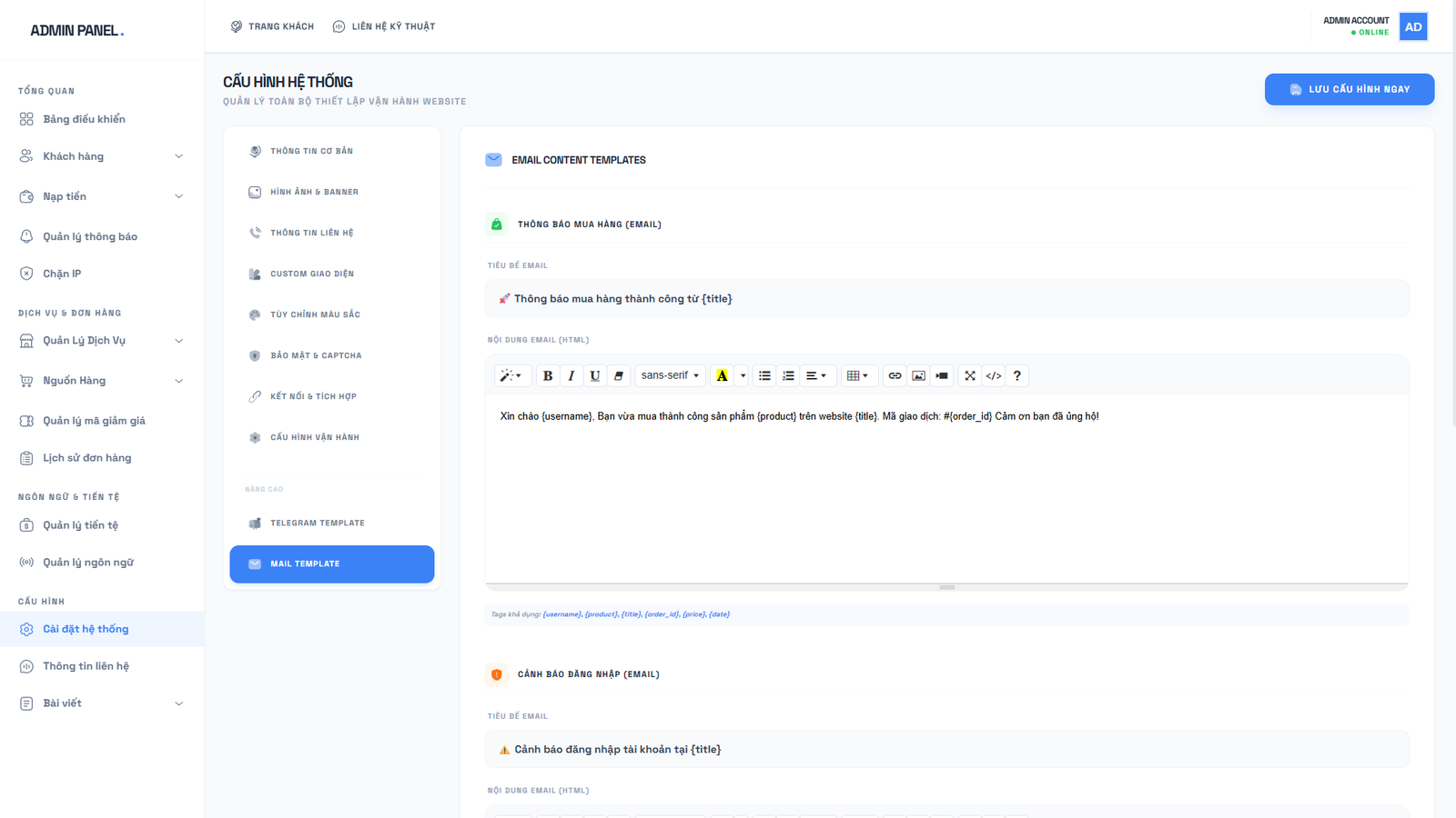 [SHOP CLONE] Shop Tài Khoản Premium - Clone Mail Via - Nguyên Liệu Ads Tự Động