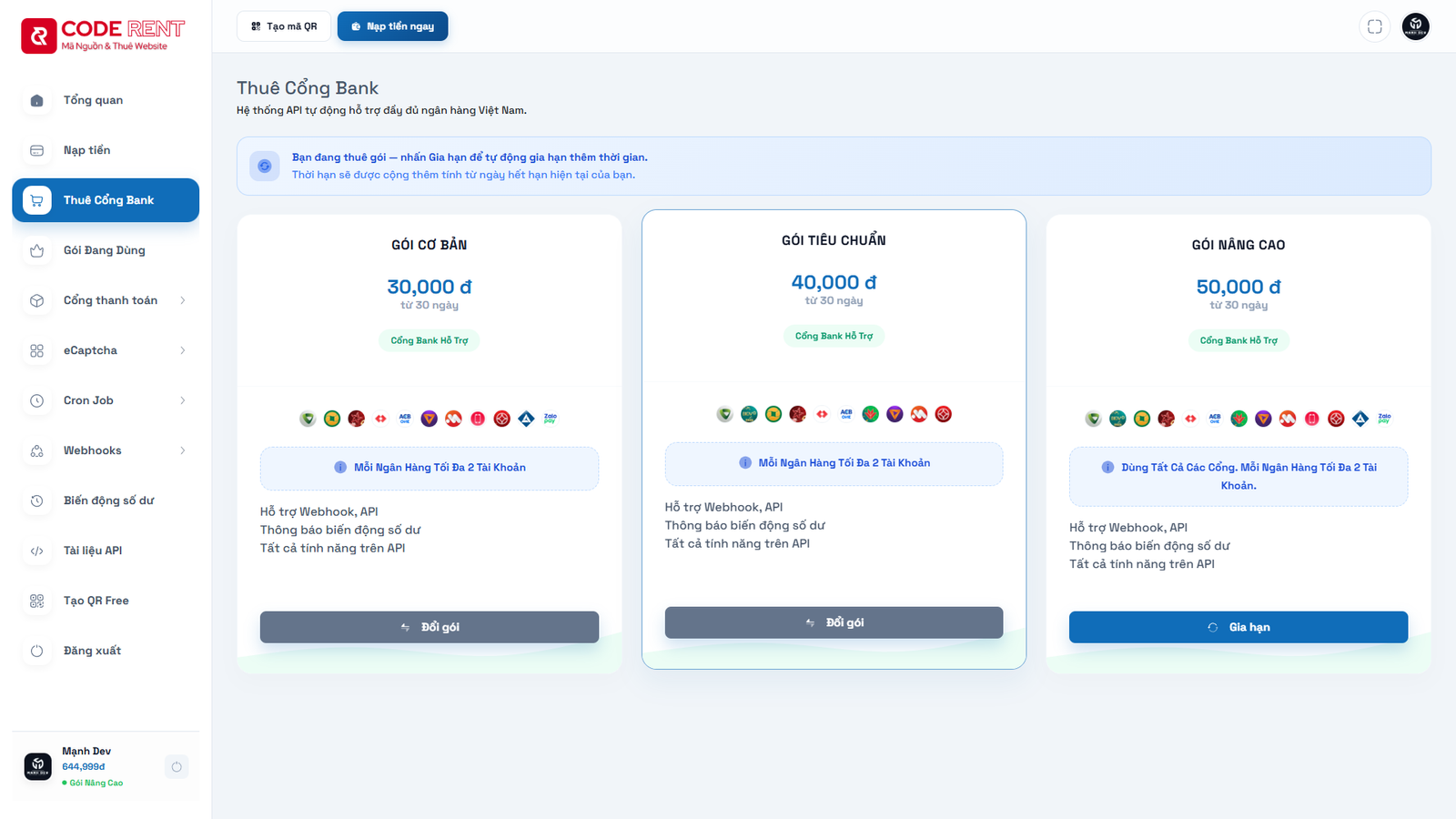 [ApiBank] Source Cho Thuê Api Bank - Giải Capcha Gốc 2026