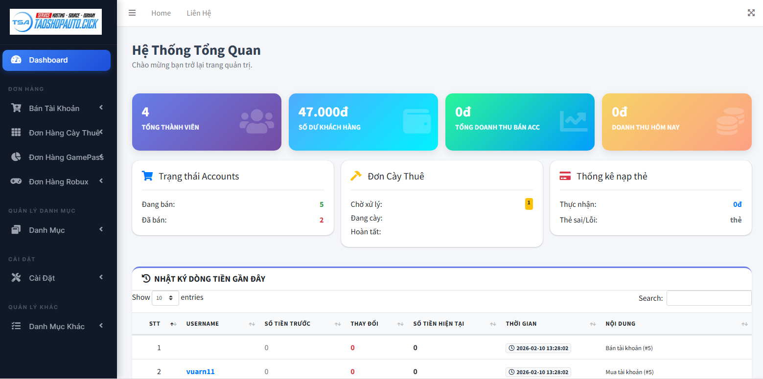 Mã Nguồn Bán Tài Khoản Roblox Thế Hệ Mới
