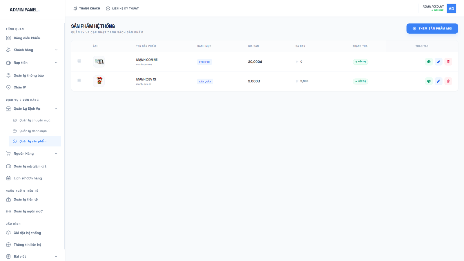 [SHOP CLONE] Shop Tài Khoản Premium - Clone Mail Via - Nguyên Liệu Ads Tự Động