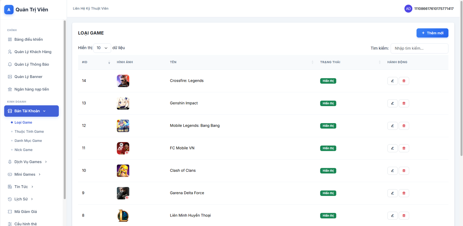 [SHOP NICK] SHOP ACC GAME TỰ ĐỘNG - DỊCH VỤ ĐA GAME